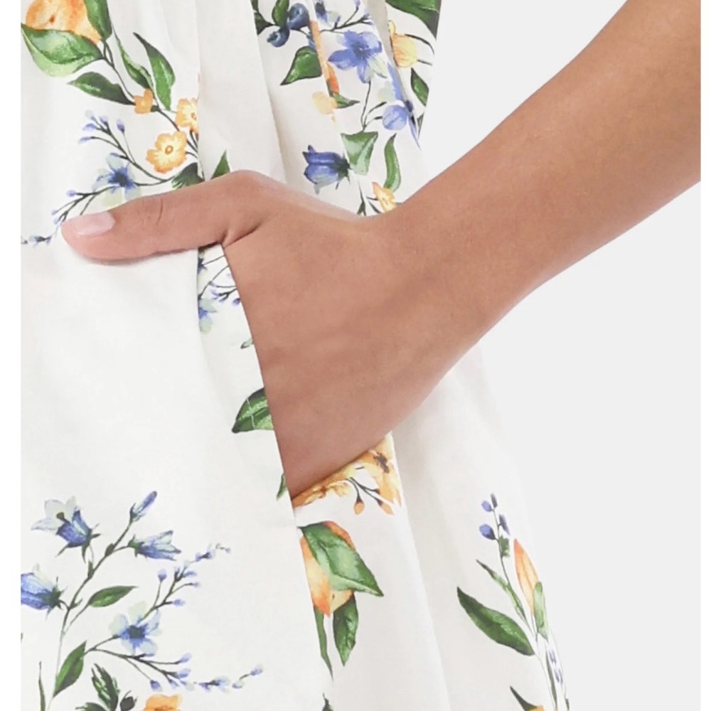 Floral Print White Dress - Picture 4 of 4